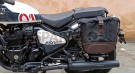 Fit For Royal Enfield Shotgun 650 Black and Brown Saddle Pannier Bags with Mounting - SPAREZO